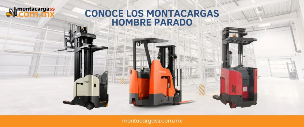 Montacargas hombres parados